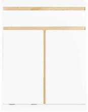 Vannitoakapp Sobuy BZR79-W, pesukorvidega, 71 x 33 x 85 cm, valge/heledapruun