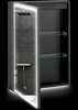 Vannitoakapp HOMCOM, peegliga, LED valgustusega, 50 x 12.8 x 70 cm, must