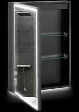 Vannitoakapp HOMCOM, peegliga, LED valgustusega, 50 x 12.8 x 70 cm, must