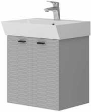 Vannitoakapp Euroliux Piccolo PC-50, kraanikausiga, hall, riputatav