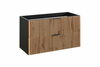 Alumine vannitoakapp Comad XILO BLACK WOTAN 82-100-D-2S, tamm/must