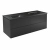 Vannitoakapp Besco Akya Classic, 52.5 x 131 x 50.7 cm, valge/must