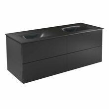 Vannitoakapp Besco Akya Classic, 52.5 x 131 x 50.7 cm, valge/must