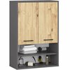 Vannitoakapp Akord H934 W64 2D 1P, 30.5 x 64.2 x 93.6 cm, hall/pruun