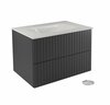 Vannitoakapp Besco Akya Linea, 52.5 x 76 x 50.7 cm, valge/must/kroom