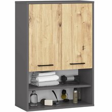 Vannitoakapp Akord H934 W64 2D 1P, 30.5 x 64.2 x 93.6 cm, hall/pruun
