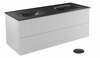 Vannitoakapp Besco Akya Linea, 52.5 x 131 x 50.7 cm, valge/must/hall