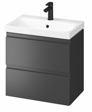 Vannitoakapp Cersanit 887 Moduo Slim 60, koos valamuga, must
