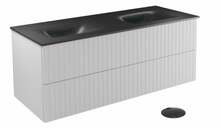 Vannitoakapp Besco Akya Linea, 52.5 x 131 x 50.7 cm, valge/must/hall