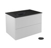 Vannitoakapp Besco Akya Linea, 52.5 x 76 x 50.7 cm, valge/must/grafiit