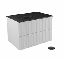 Vannitoakapp Besco Akya Linea, 52.5 x 76 x 50.7 cm, valge/must/grafiit