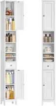 Vannitoakapp Vasagle BBC765G02, 19.5 x 21.4 x 180 cm, pilvevalge
