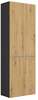 Vannitoakapp Top E Shop Nel DD 1K, 30 x 60 x 174 cm, antratsiit/tamm