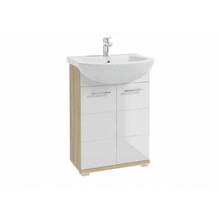 Vannitoakapp Deftrans Bari D60, 29.5 x 55.6 x 75 cm, valge/puit