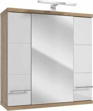 Vannitoakapp Deftrans Bari E70, 25 x 70 x 72 cm, valge/tamm