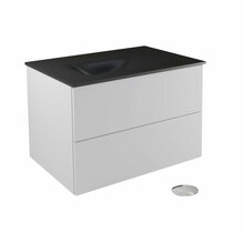 Vannitoakapp Besco Akya Classic, 52.5 x 66 x 50.7 cm, valge/must/kroom