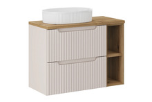 Vannitoakapp Comad Beyond SET-NOC B Oak 80CM, koos tööpinna ja valamuga