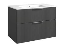 Aluskapp Raguvos Baldai G-Line, kraanikausiga, 81 cm, grafiit