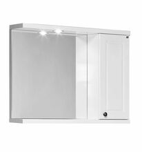 Peegliga vannitoakapp RETRO RETV74, 73.8 x 17.8 x 56.5 cm, valge