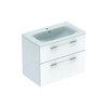 Valamu koos riputatava kapiga Geberit Selnova Square 501.240.00.1, 80 x 65.2 x 50.2 cm, valge