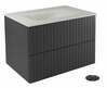 Vannitoakapp Besco Akya Linea, 52.5 x 66 x 50.7 cm, valge/must