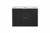 Vannitoakapp Comad Adel Black koos valamuga Sky 80, must, 80 cm