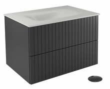 Vannitoakapp Besco Akya Linea, 52.5 x 66 x 50.7 cm, valge/must