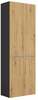Vannitoakapp Top E Shop Nel DD 2K, 30 x 60 x 174 cm, antratsiit/tamm