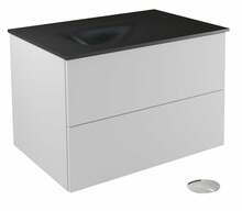 Vannitoakapp Besco Akya Classic, 52.5 x 76 x 50.7 cm, valge/must/kroom
