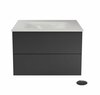 Vannitoakapp Besco Akya Classic, 52.5 x 66 x 50.7 cm, valge/hall/grafiit