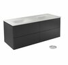 Vannitoakapp Besco Akya Classic, 52.5 x 131 x 50.7 cm, valge/must/kroom