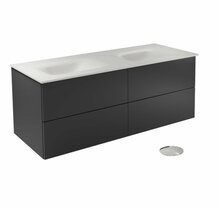 Vannitoakapp Besco Akya Classic, 52.5 x 131 x 50.7 cm, valge/must/kroom