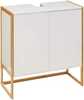 Valamu aluskapp 5five Natureo, 33 x 70 x 80 cm, valge/pruun