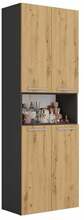 Vannitoakapp Top E Shop Nel DK 1K, 30 x 60 x 174 cm, antratsiit/tamm