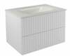 Vannitoakapp Besco Akya Linea, 52.5 x 66 x 51 cm, valge/chromo