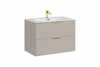 Riputatav vannitoakapp Comad Adel, valamu ja kapiga, 80 cm, cashmere