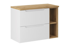 Vannitoakapp Comad Nova Oak White 80 tööpinnaga, 80 cm, valge/tamm