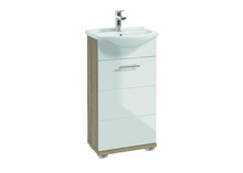 Vannitoakapp Deftrans Bari D45, 25 x 43.4 x 75 cm, valge/puit