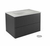 Vannitoakapp Besco Akya Linea, 52.5 x 66 x 50.7 cm, valge/hall/grafiit
