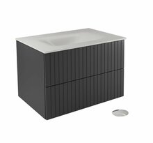 Vannitoakapp Besco Akya Linea, 52.5 x 66 x 50.7 cm, valge/hall/grafiit