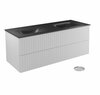 Vannitoakapp Besco Akya Linea, 52.5 x 131 x 50.7 cm, valge/must