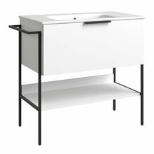 Aluskap Raguvos Baldai MONO, valamu ja 1 sahtliga, 80 cm, valge matt