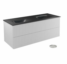 Vannitoakapp Besco Akya Linea, 52.5 x 131 x 50.7 cm, valge/must
