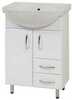 Vannitoa alumine kapp Sanservis SL 56, 44.5 x 56.5 x 85 cm, valge