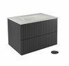 Vannitoakapp Besco Akya Linea, 52.5 x 76 x 50.7cm, valge/must/grafiit