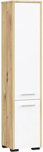 Vannitoakapp Akord Slupek30 2D, 30 x 30 x 140 cm, valge/pruun