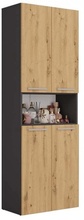 Vannitoakapp Top E Shop Nel DK 2K, 30 x 60 x 174 cm, antratsiit/tamm
