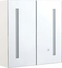 Vannitoakapp Shumee Chabunco, LED-peegliga, 14 x 60 x 60 cm, valge