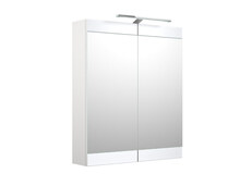 Peeglikapp Raguvos Baldai Serena Retro, 60 cm, LED valgustiga, valge läikiv