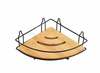 Vannitoa riiul Bathlab Carl Bamboo, 19 x 6,5 x 20 cm, pruun/must